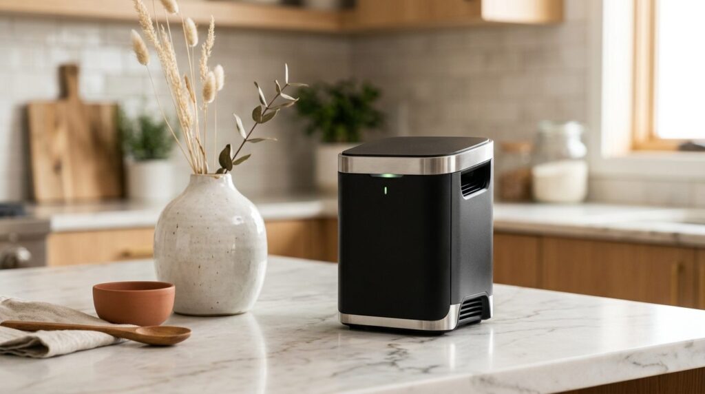 Close-up of elegant smart pest control trap device in matte